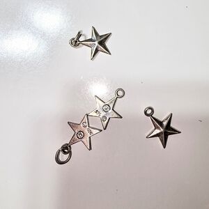 Silver Star Charms for Kids